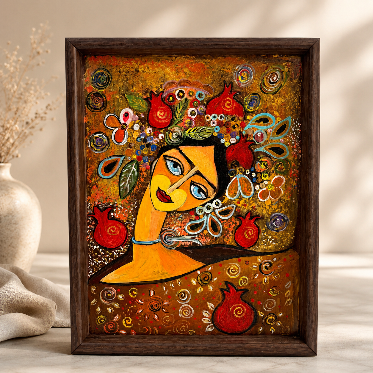 A hand-painted tray