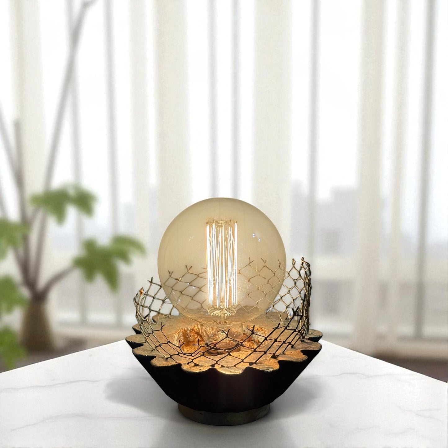 Decorative table lamp with a unique design