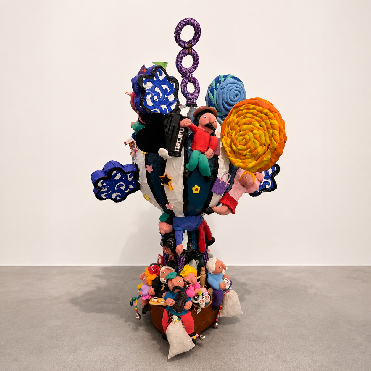 The hot air balloon- papier machee