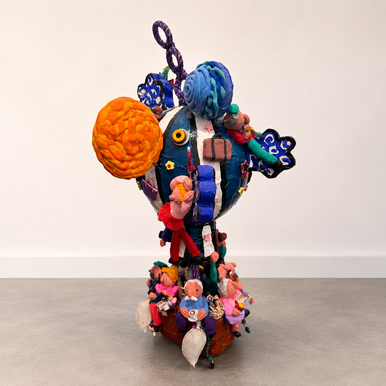 The hot air balloon- papier machee