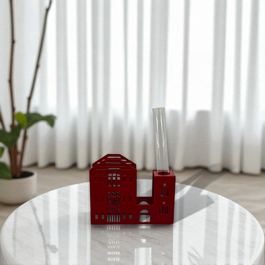 SINGLE ROSE RED VASE