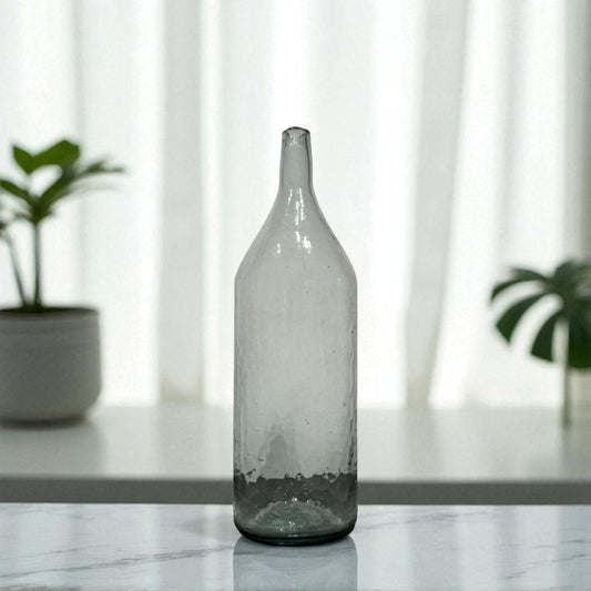 Long thin vase clear