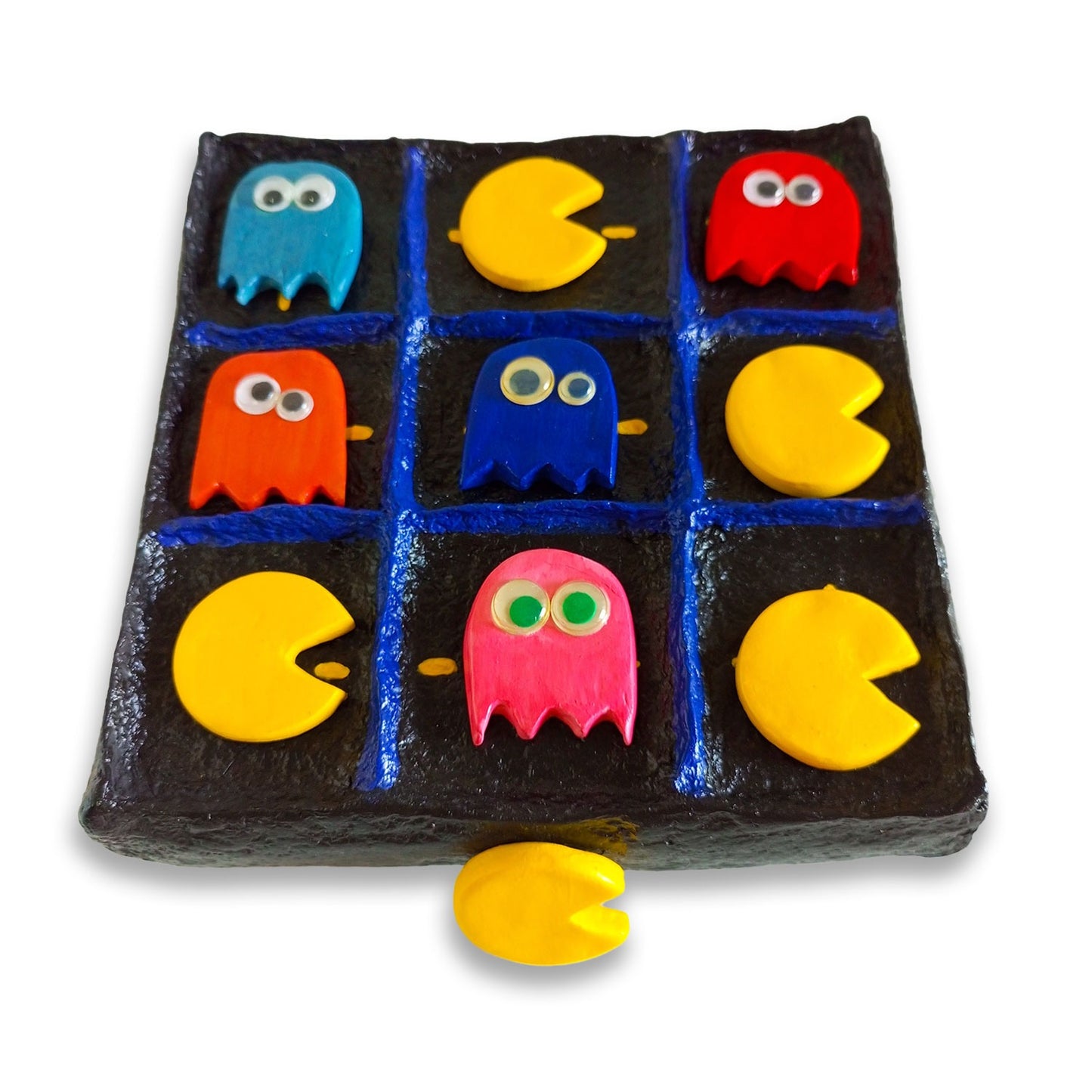 Pac vs Ghosts: Retro Tic-Tac-Toe Game Board
