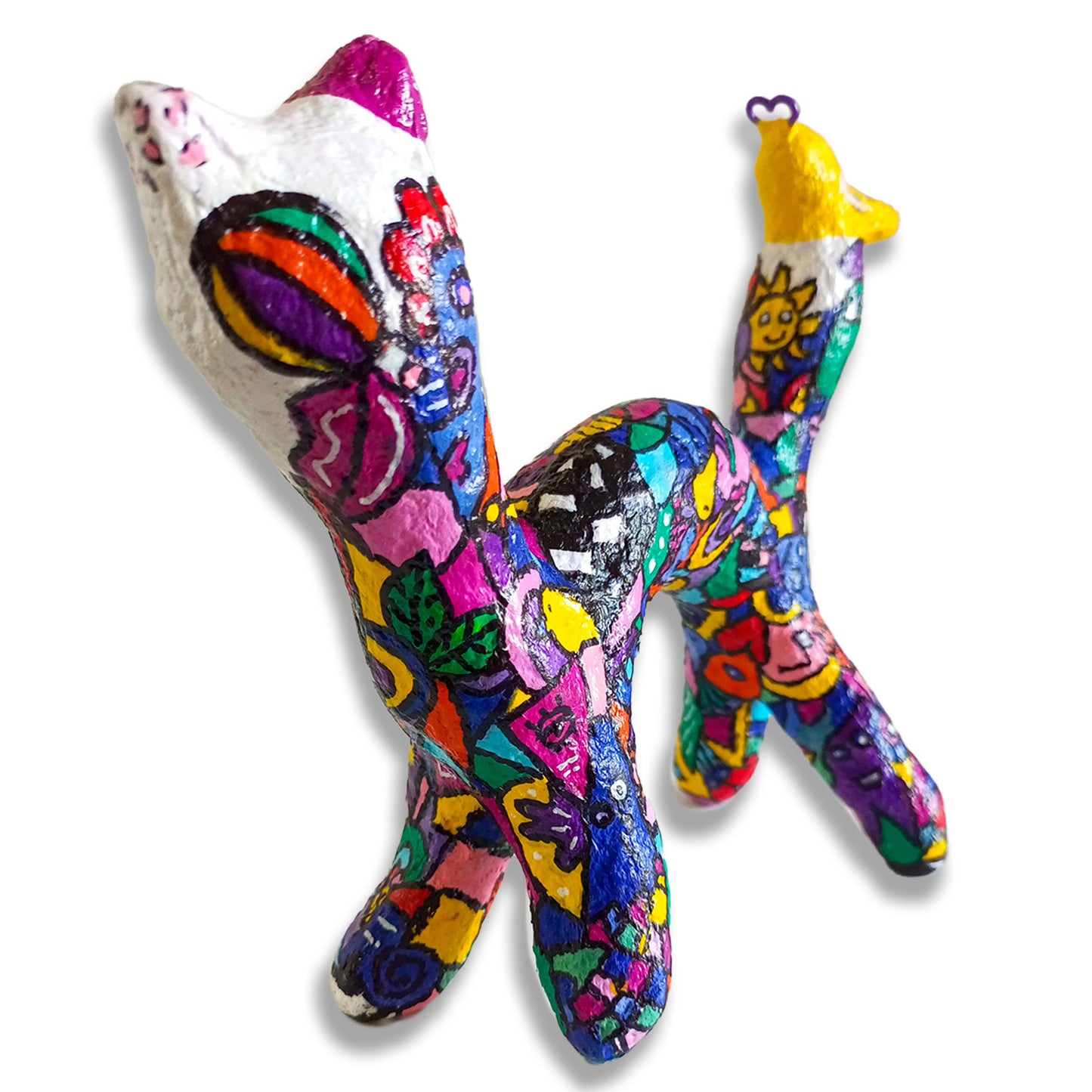 Sissi – Handcrafted Papier-Mâché Cat Sculpture