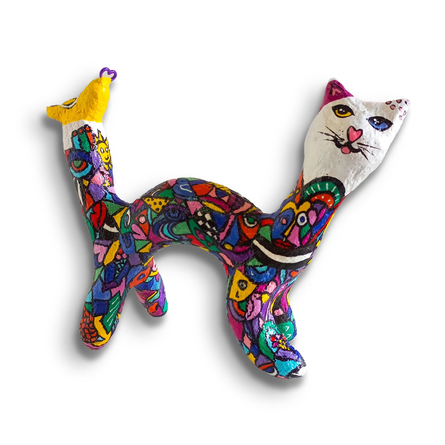 Sissi – Handcrafted Papier-Mâché Cat Sculpture