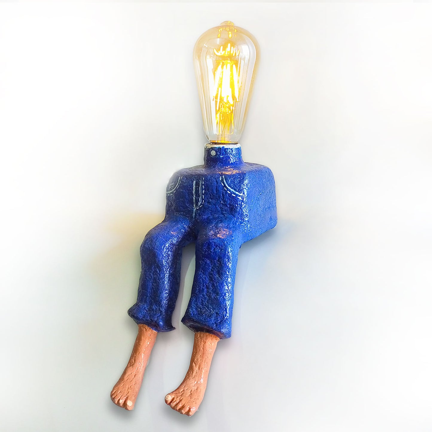 Old Frankie - Handmade Jeans Motif Sitting Lamp